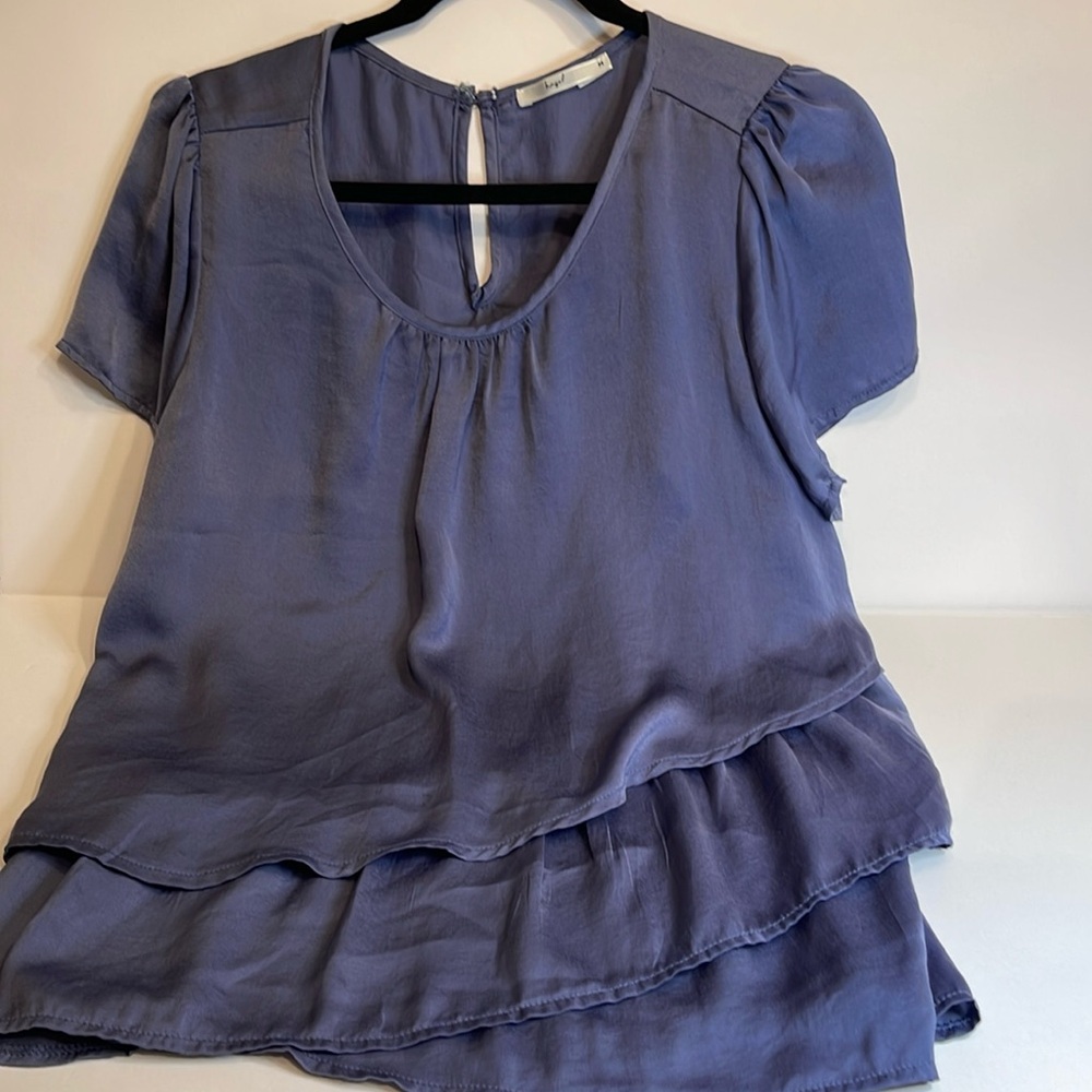 Blue flounce blouse size medium